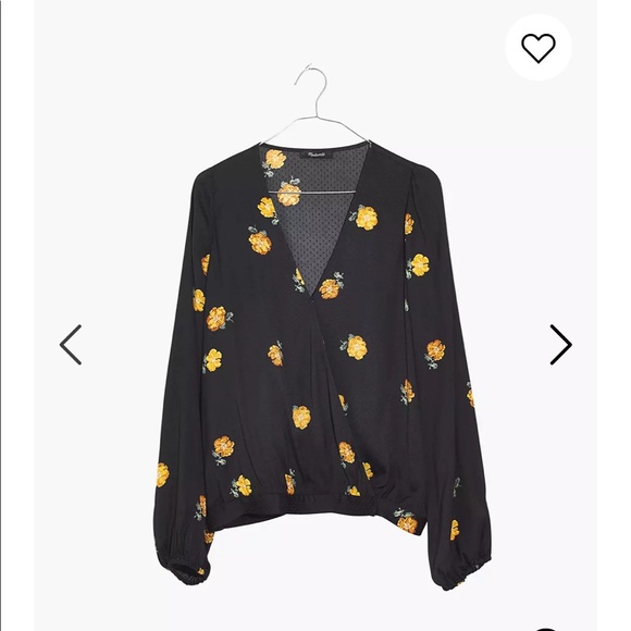 Madewell bubble sleeve top in floating florets - Picture 4 of 7